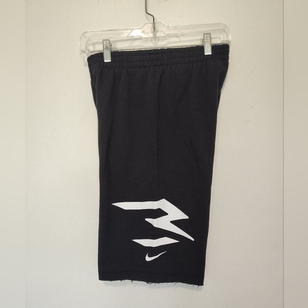 Nike Black Shorts with White Graphic Logo